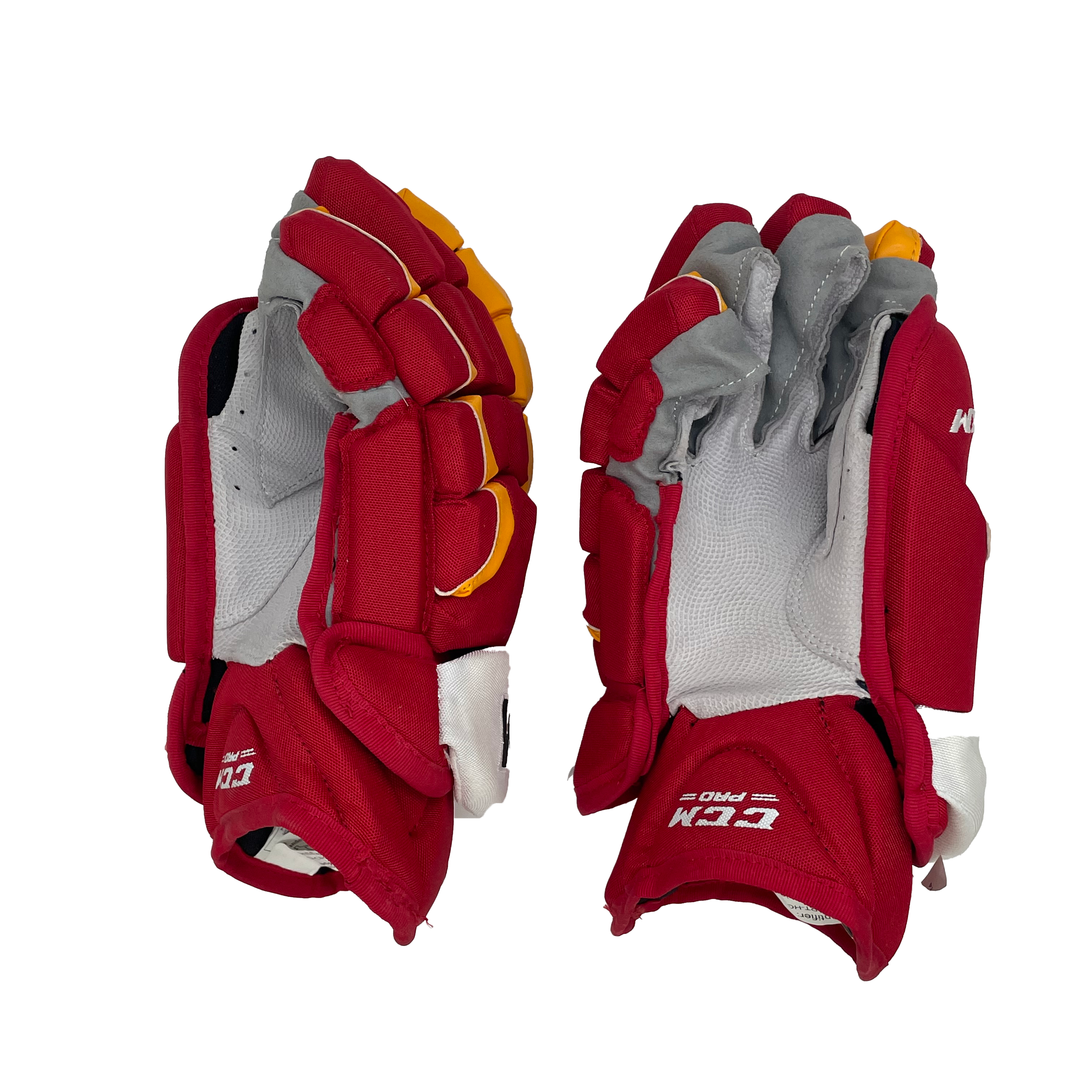 CCM HG12 - Gant NHL Pro Stock - Dominik Simon (Rouge/Jaune/Blanc)